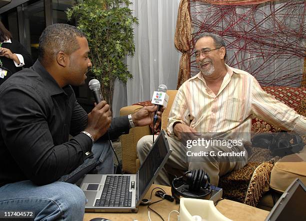 Carlos Alvarez, KLVE and Andy Montanez during The 7th Annual Latin GRAMMY Awards - Univision Radio Remotes - Day 2 at Madison Square Garden in New...