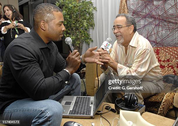 Carlos Alvarez, KLVE and Andy Montanez during The 7th Annual Latin GRAMMY Awards - Univision Radio Remotes - Day 2 at Madison Square Garden in New...