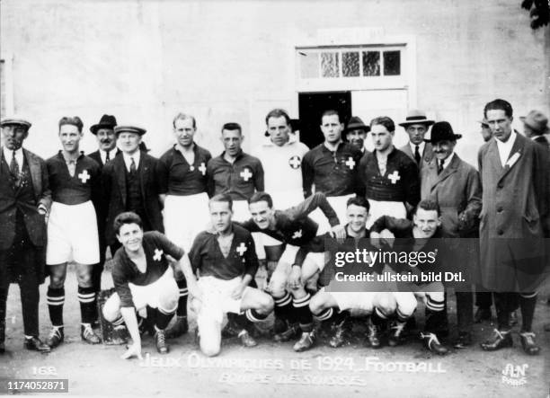 Swiss soccer team at the Olympic games 1924 in Paris