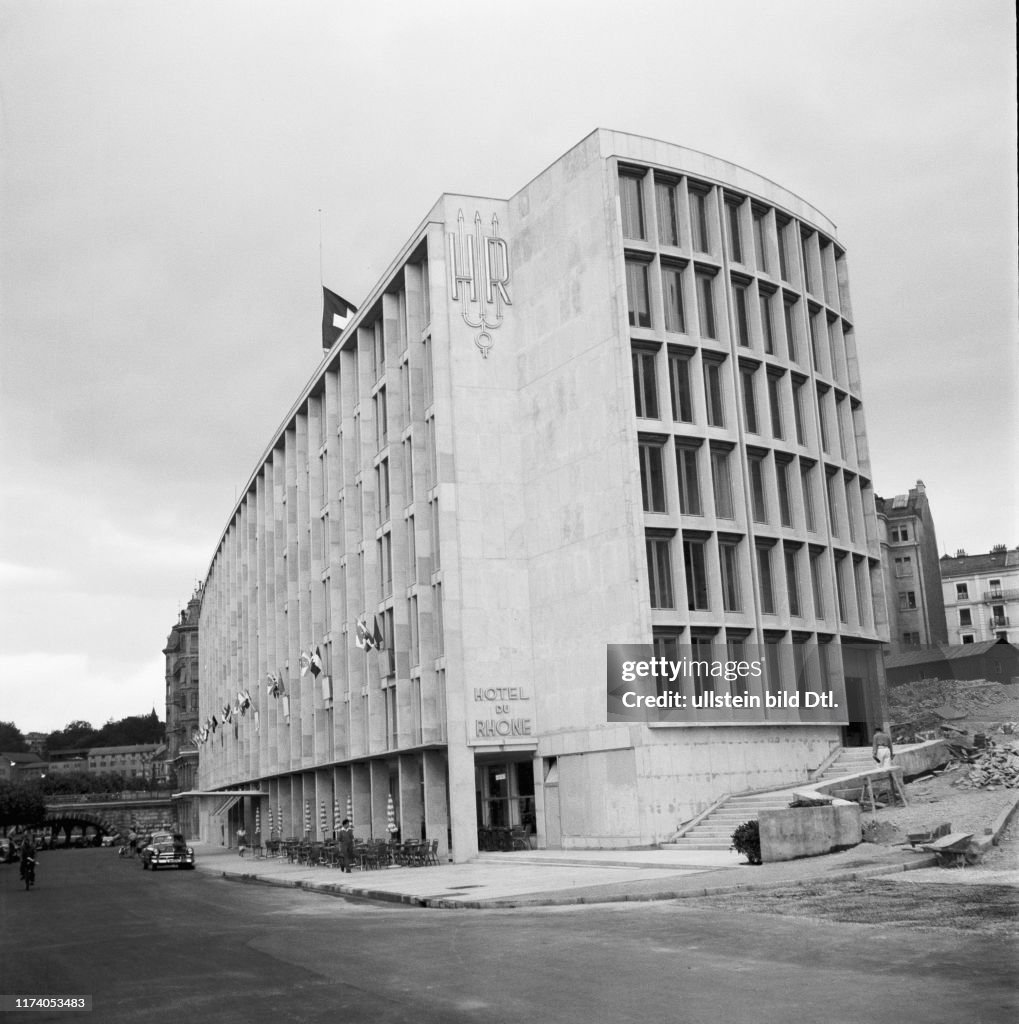 Geneva, Hotel du Rhõne 1950