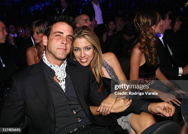 Carlos Ponce and guest during The 7th Annual Latin GRAMMY Awards - Backstage and Audience at Madison Square Garden in New York City, New York, United...