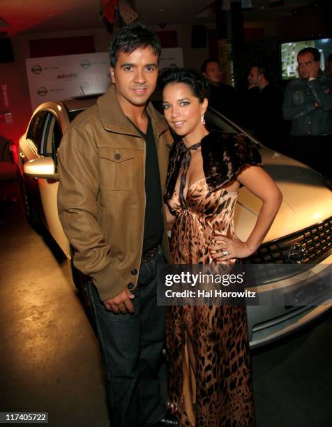 Luis Fonsi and Adamari Lopez during Voces del mas Alla - November 2, 2006 at AER Lounge in New York City, New York, United States.