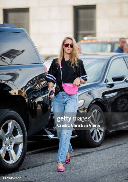 Jessica Minkoff is seen outside Michael Kors during New York Fashion Week September 2019 on September 11, 2019 in New York City.