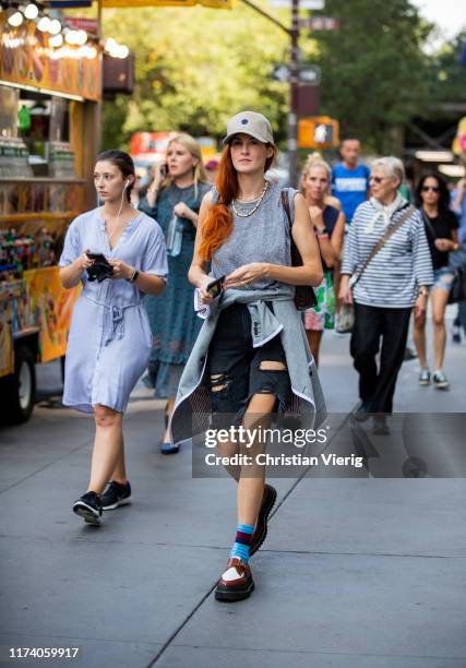 Taylor Tomasi Hill is seen outside Brock Collection during New York Fashion Week September 2019 on September 11, 2019 in New York City.