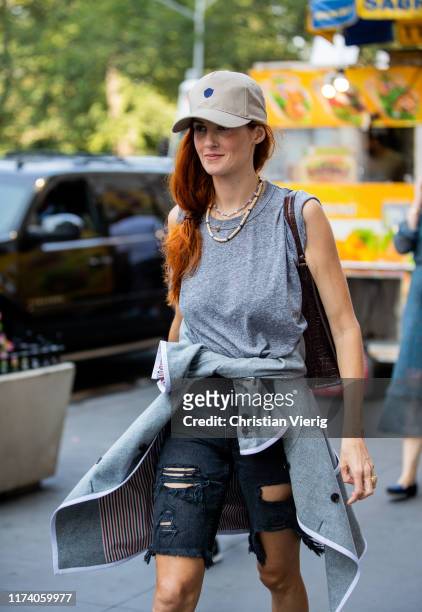 Taylor Tomasi Hill is seen outside Brock Collection during New York Fashion Week September 2019 on September 11, 2019 in New York City.