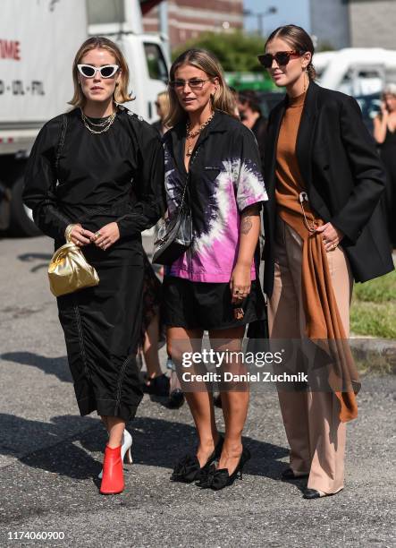 Annabel Rosendahl, Janka Polliani and Darja Barannik are seen outside the Michael Kors show during New York Fashion Week S/S20 on September 11, 2019...