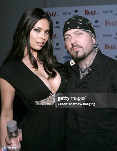 Tera Patrick and Evan Seinfeld during TMZ Celebrates Its One Year Anniversary - Red Carpet and Inside at Republic in West Hollywood, California,...