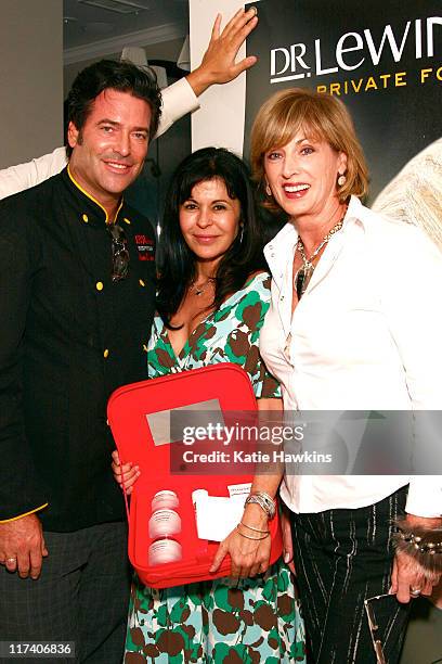 Mark Kearney, Maria Conchita Alonso and Francine Shearman with Private Formula Skin Care