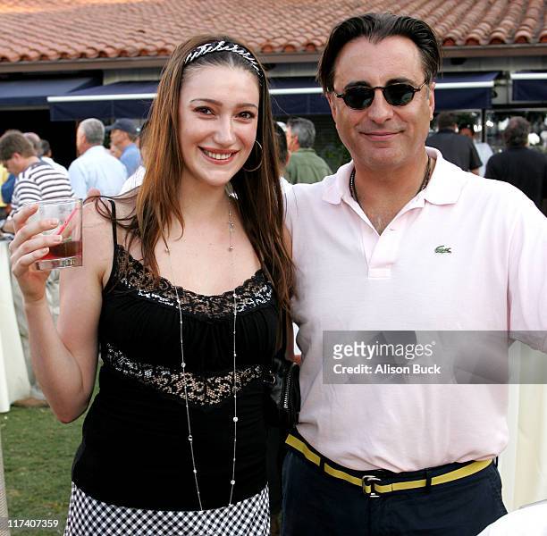 Angelica Sarnoff and Andy Garcia during Grey Goose Vodka Lounge at the Elizabeth Glaser Pediatric AIDS Foundation Golf Tournament at Lakeside Golf...