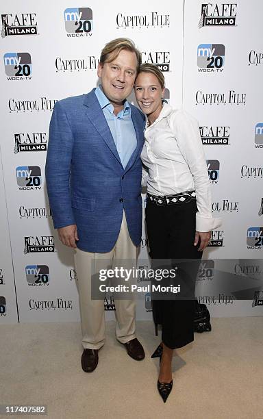 Mark McFadden and Anneli Werner during Capitol File Magazine and Fox Celebrate the Launch of MyTv at Cafe Milano in Washington, DC, United States.