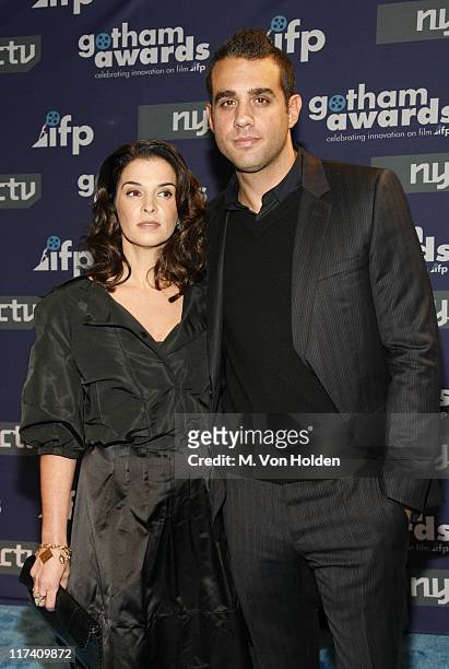 Annabella Sciorra and Bobby Cannavale during IFP's 16th Annual Gotham Awards - Red Carpet at Pier 60, Chelsea Piers in New York City, New York,...