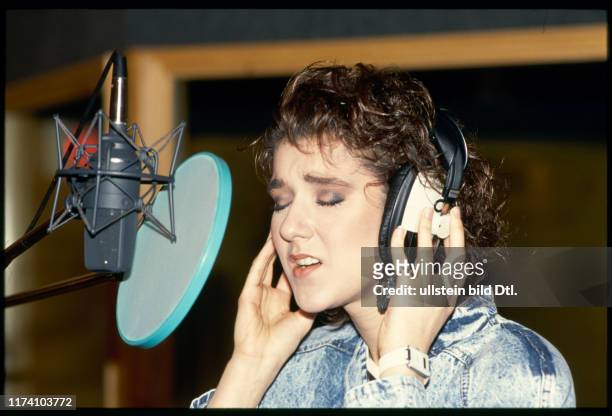 Céline Dion bei Aufnahmen 1988