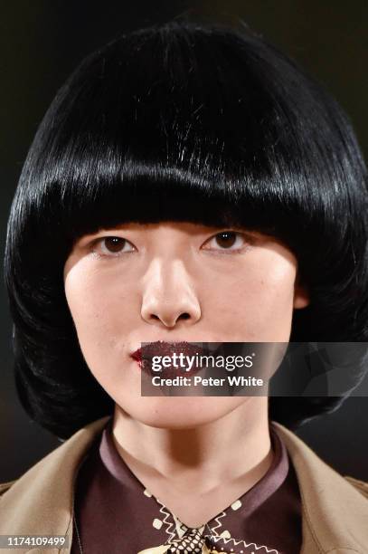 Model walks the runway during the Marc Jacobs Spring 2020 Runway Show at Park Avenue Armory on September 11, 2019 in New York City.