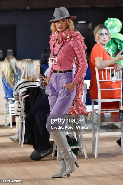 Bella Hadid walks the runway during the Marc Jacobs Spring 2020 Runway Show at Park Avenue Armory on September 11, 2019 in New York City.