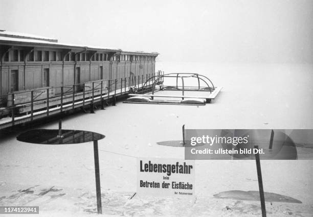 Zürichsee beinahe gefroren, 1941