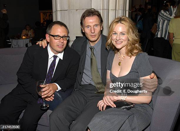 Bill Condon, director, Liam Neeson and Laura Linney