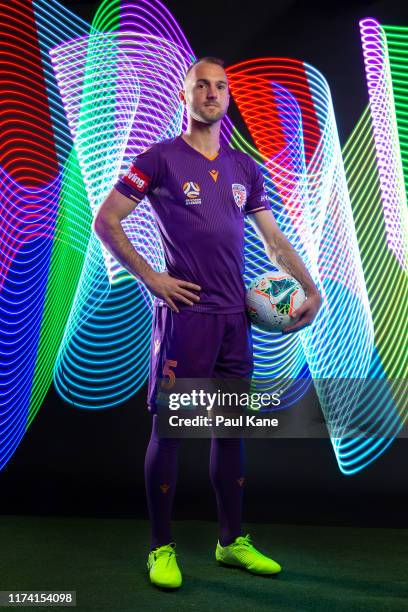 Ivan Franjic poses during the Perth Glory 2019/20 A-League Headshots Session at Glory HQ on September 12, 2019 in Perth, Australia.