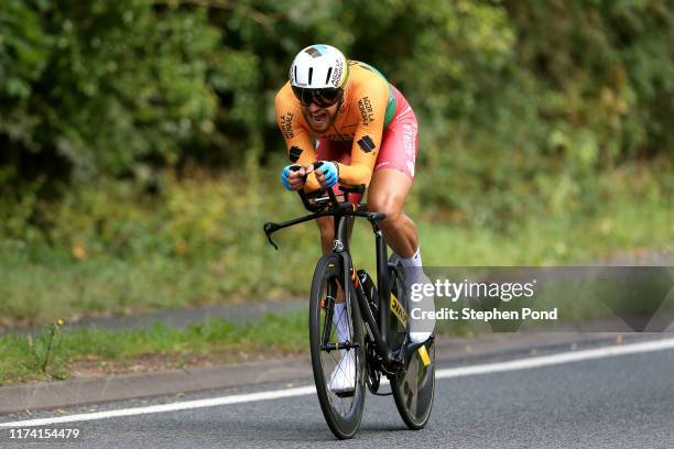 Gediminas Bagdonas of Lithuania and AG2R La Mondiale / during the 16th Tour of Britain 2019, Stage 6 a 14,4km stage from Pershore to Pershore / ITT /...