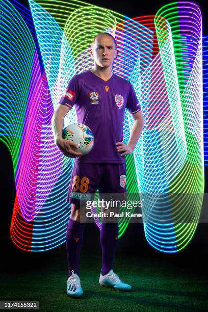 Neil Kilkenny poses during the Perth Glory 2019/20 A-League Headshots Session at Glory HQ on September 12, 2019 in Perth, Australia.