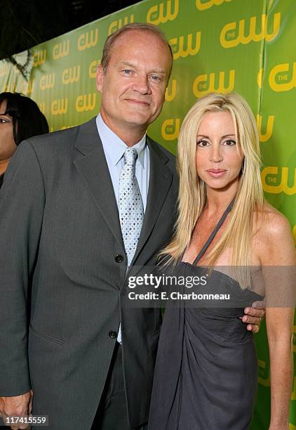 Kelsey Grammer and Camille Grammer during The CW Launch Party - Green Carpet at WB Main Lot in Burbank, California, United States.