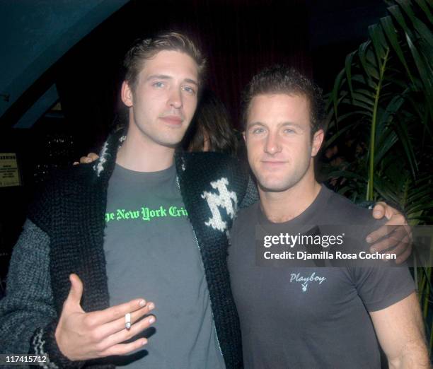 Alex Burns and Scott Caan during Gotham Magazine Cover Party for Kevin Bacon at NA at NA in New York City, New York, United States.