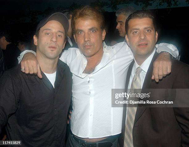 Lillo Brancato, Rob Niccolai and Sal Lorenzo during Gotham Magazine Cover Party for Kevin Bacon at NA at NA in New York City, New York, United States.