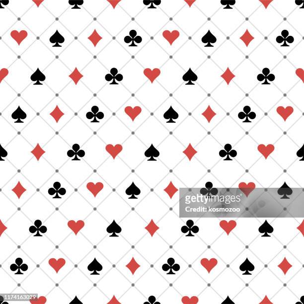 seamless pattern - playing card stock illustrations