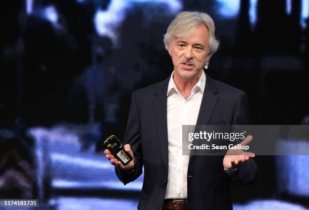 John Krafcik, CEO of Waymo, speaks at the opening event of the IAA 2019 Frankfurt Auto Show on September 12, 2019 in Frankfurt am Main, Germany. The...