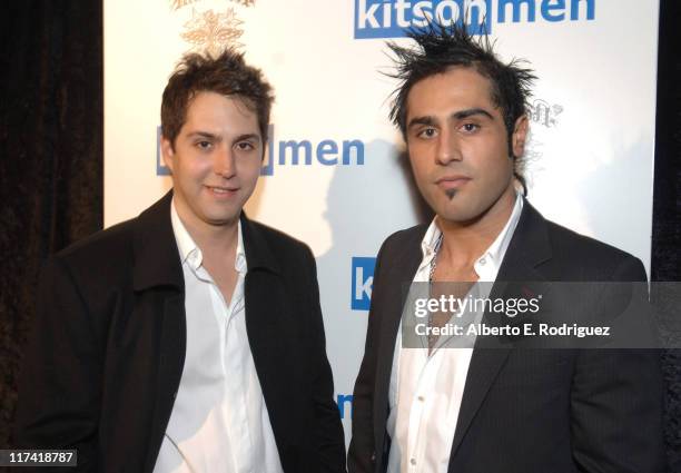 Amir Charnis and Omid Lari during The Retribution Launch Party and Trunk Show at Kitson Men at Kitson Men in Beverly Hills, California, United States.