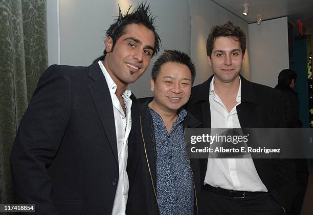 Amir Charnis, Rex Lee and Omid Lari during The Retribution Launch Party and Trunk Show at Kitson Men at Kitson Men in Beverly Hills, California,...