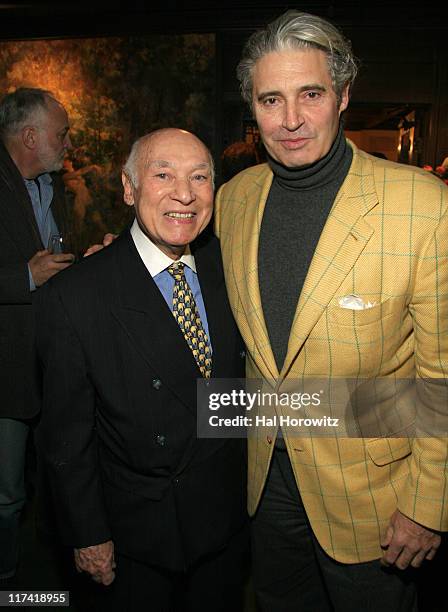 George Lang and Michael Nouri during A Lunch in Celebration of "Breaking and Entering" at CAFE DES ARTISTES in New York City, New York, United States.