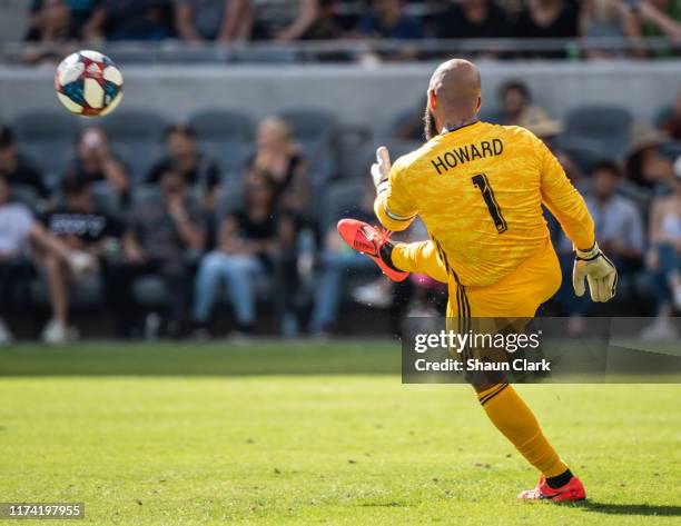 Tim Howard of Colorado Rapids during Los Angeles FC's MLS match against Sporting Kansas City at the Banc of California Stadium on October 6, 2019 in...
