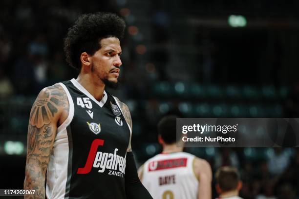 Julian Gamble during the Italy Lega Basket of Serie A match between Segafredo Virtus Bologna and Umana Reyer Venezia at PalaDozza on October 6, 2019...