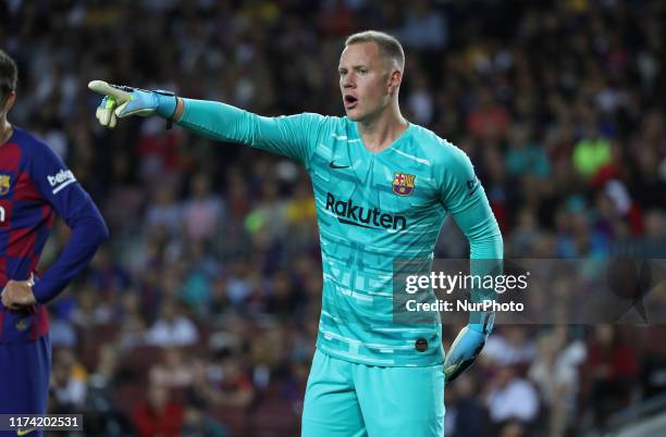 Marc Andre Ter Stegen during the match between FC Barcelona and Sevilla FC, corresponding to the week 8 of the spanish Liga Santarder, on 06th...