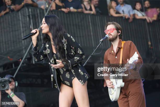 Kacey Musgraves and Ruston Kelly perform in concert during week one of the ACL Festival at Zilker Park on October 6, 2019 in Austin, Texas.