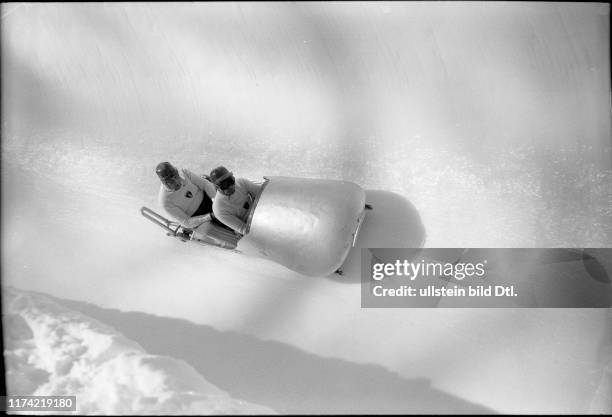 Swiss Bobsleigh Championship St. Moritz 1950: Feierabend/Waser win