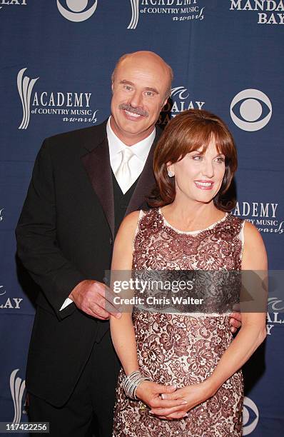 Dr. Phil McGraw and wife Robin McGraw during 40th Annual Academy of Country Music Awards - Arrivals at Mandalay Bay Resort and Casino Events Center...