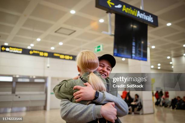 i've missed you so much! - venice airport stock pictures, royalty-free photos & images