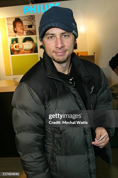 Zach Braff during Park City 2004 - Philips Lounge at Village at the Lift in Park City, Utah, United States.