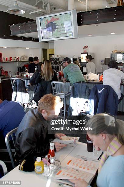 Philips flat screens at Columbia House Cafe during Park City 2004 - Philips Lounge at Village at the Lift in Park City, Utah, United States.