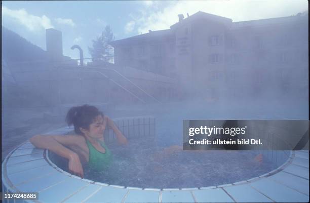 Dampfbad im Hotel Les Sources des Alpes 1991