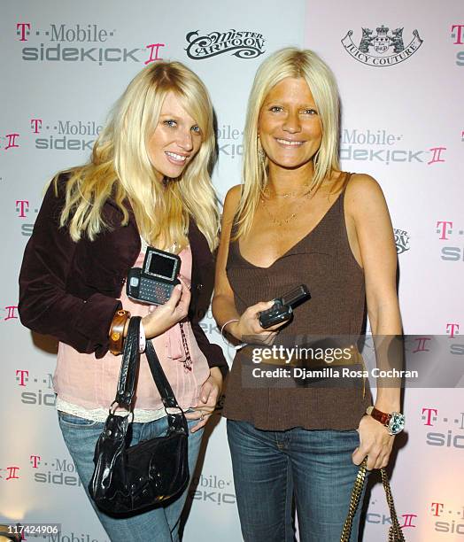 Kelly Brady and Lizzie Grubman during T-Mobile Sidekick II Launch Party at Marquee in New York City, New York, United States.