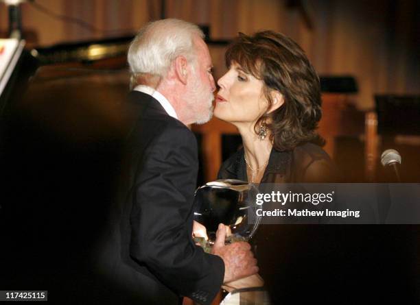 Leonard Goldberg and Lucie Arnaz during Academy of Television Arts & Sciences Hall of Fame Ceremony - Inside and Reception at Beverly Hills Hotel in...