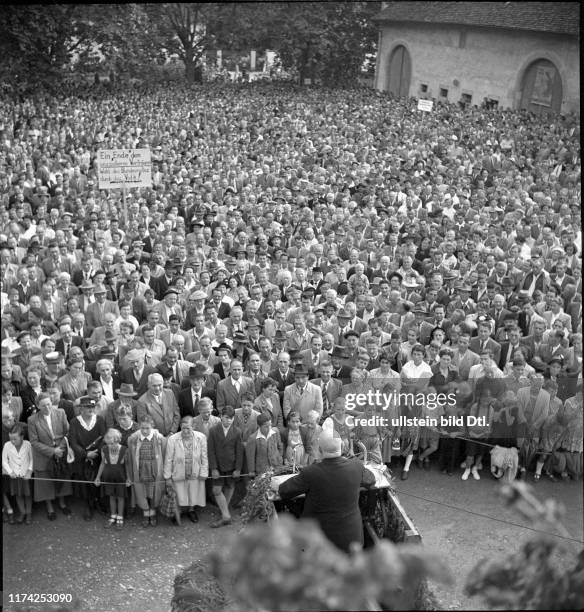 Protest gegen Kraftwerkbau; Wasserkraftwerk; 1952