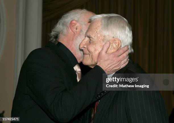 James Burrows and Grant Tinker during Academy of Television Arts & Sciences Hall of Fame Ceremony - Inside and Reception at Beverly Hills Hotel in...