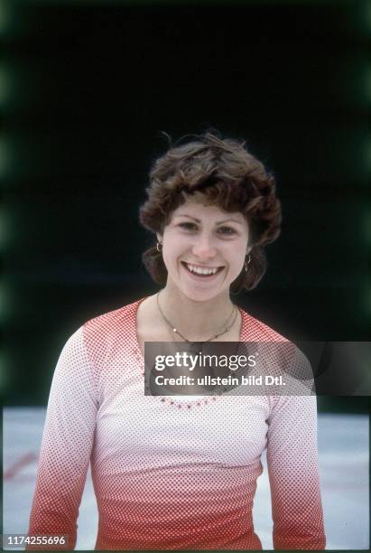 Denise Biellmann trainiert auf der Kunsteisbahn Dolder 1979