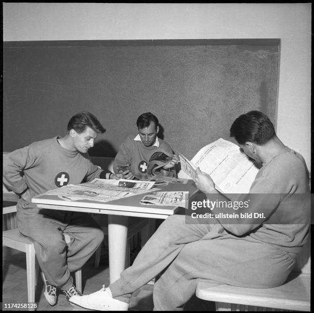 Trainingslager der Schweizer Fussball-Nationalmannschaft, Magglingen 1954