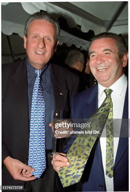 Romano Spadaro und Andy Stutz mit Stutz-Krawatten 1997
