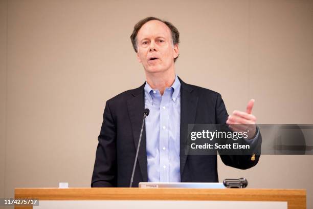 William G Kaelin Jr., shared recipient of the 2019 Nobel Prize in Physiology or Medicine speaks at Dana Farber Cancer Institute on October 7, 2019 in...