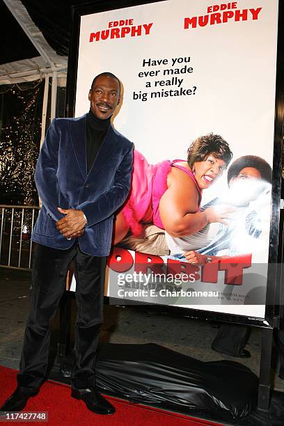 Eddie Murphy during Los Angeles Premiere of DreamWorks Pictures' "NORBIT" at The Village in Westwood, California, United States.